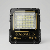 Projecteur solaire ARVADIS 300 W à cadre en aluminium robuste pour un éclairage puissant