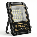Projecteur solaire ARVADIS 300 W à cadre en aluminium robuste pour un éclairage puissant