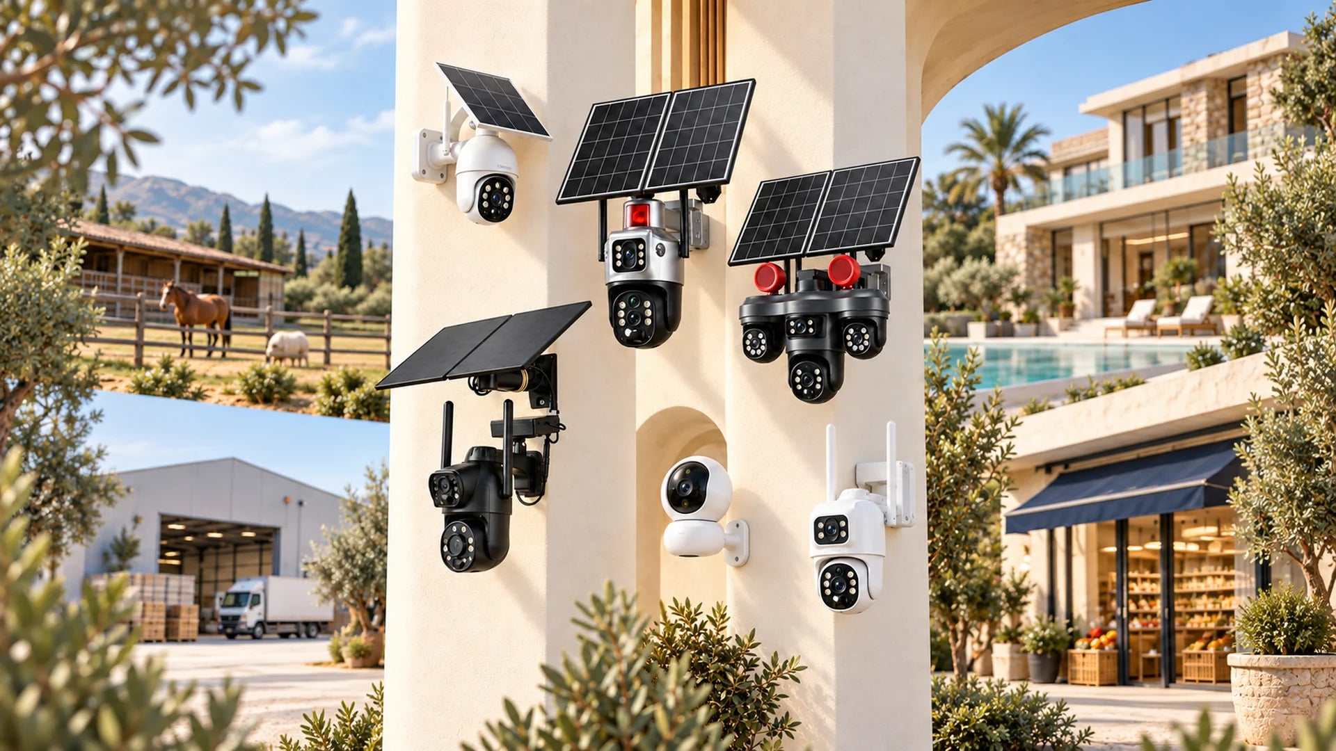 Caméras de surveillance solaires Arvadis pour maisons, commerces et fermes